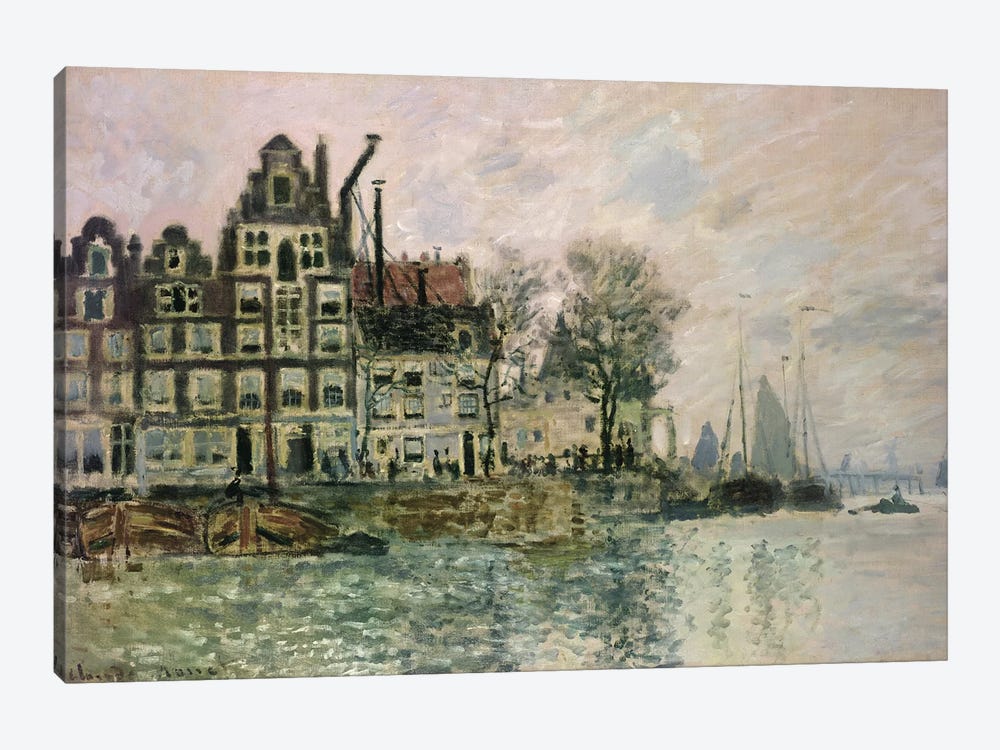 The Port of Amsterdam, c.1873  by Claude Monet 1-piece Canvas Art Print