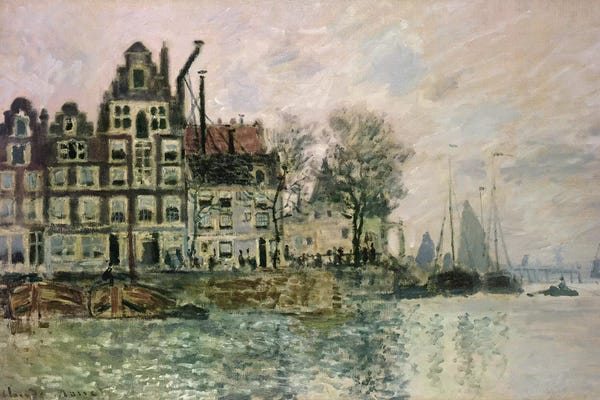 Claude Monet: The Port of Amsterdam, c.1873  by Claude Monet