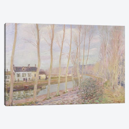 The Loing Canal, 1892  Canvas Print #BMN314} by Alfred Sisley Canvas Print