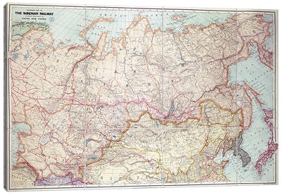 The Siberian Railway  Canvas Art Print