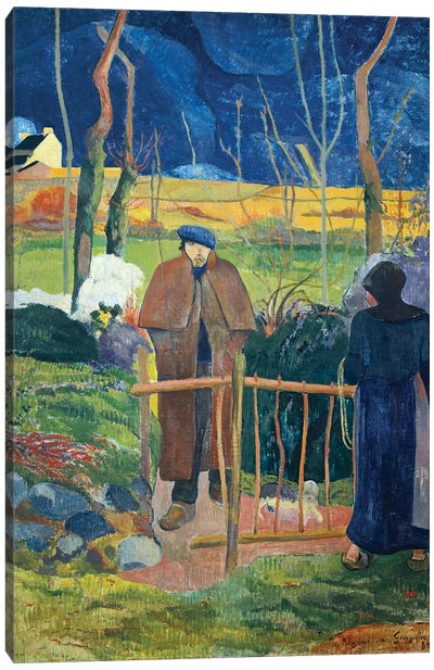 Bonjour, Monsieur Gauguin, 1889  Canvas Art Print - Post-Impressionism Art