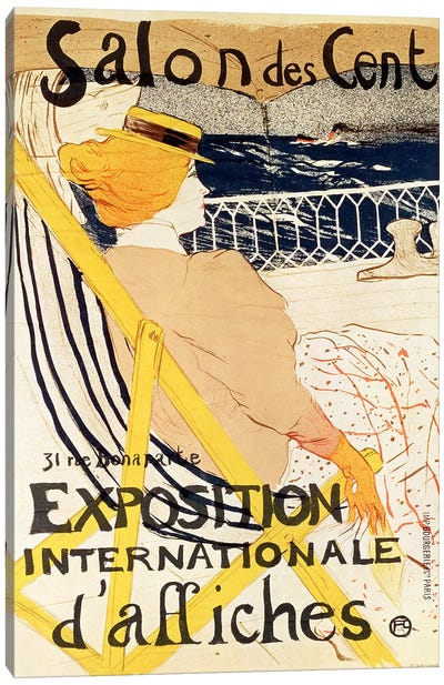 Poster advertising the 'Exposition Internationale d'Affiches', Paris, c.1896  Canvas Art Print - Vintage Posters