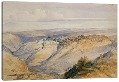 Jerusalem, 1845  Canvas Art Print - Israel
