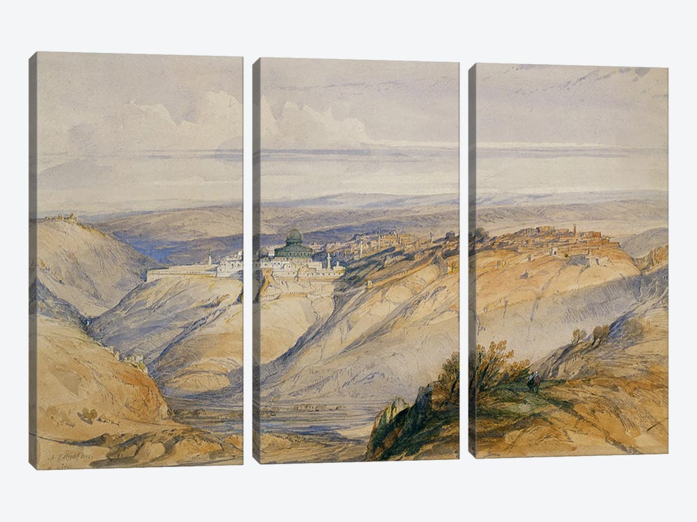 Jerusalem, 1845  by David Roberts 3-piece Canvas Art