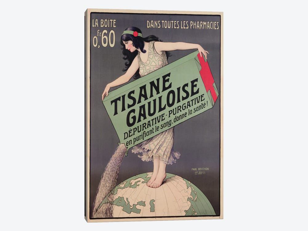 Poster advertising Tisane Gauloise, printed by Chaix, Paris, c.1900  1-piece Canvas Art Print