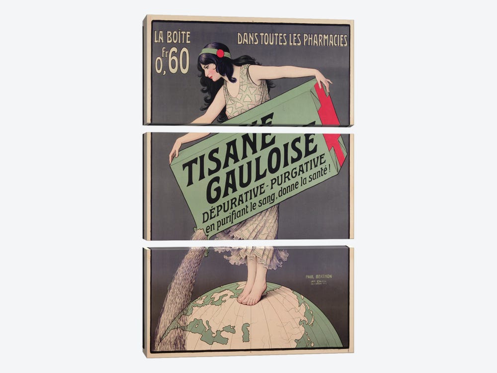 Poster advertising Tisane Gauloise, printed by Chaix, Paris, c.1900  3-piece Art Print