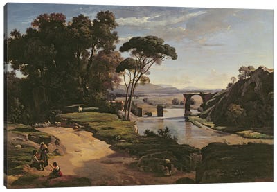 The Bridge at Narni, c.1826-27  Canvas Art Print - Realism Art