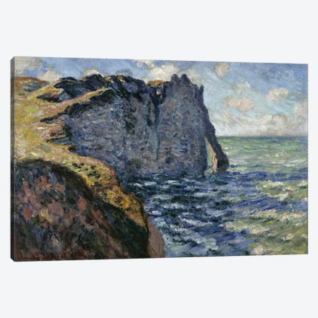 The Cliff of Aval, Etretat, 1885  Canvas Print #BMN3205} by Claude Monet Canvas Artwork
