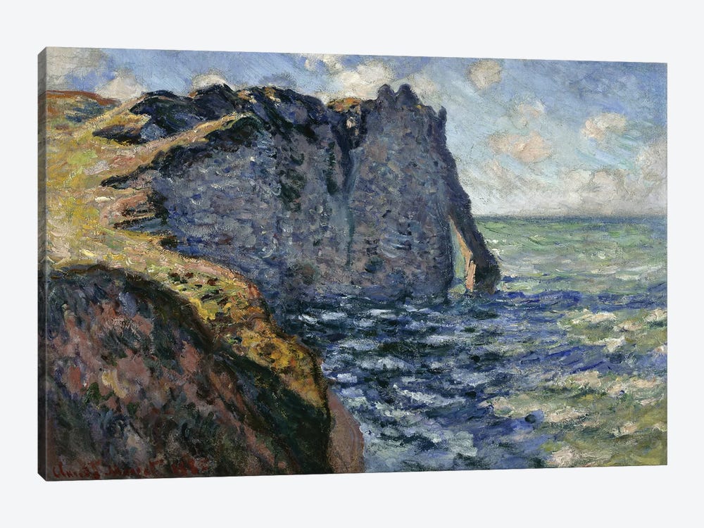 The Cliff of Aval, Etretat, 1885  by Claude Monet 1-piece Canvas Art Print
