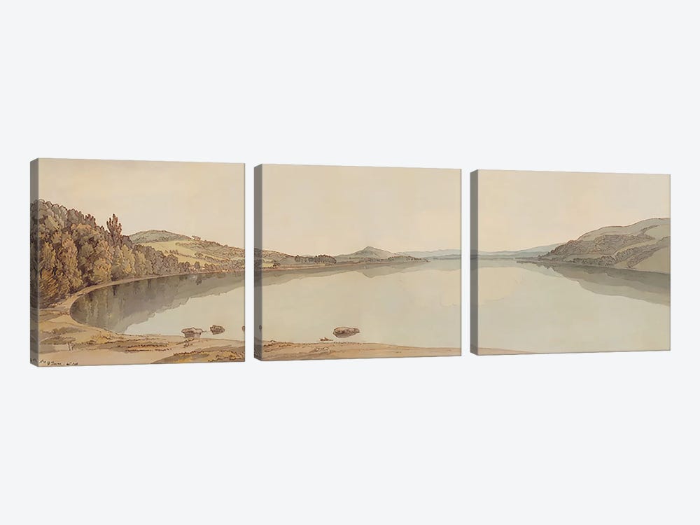 Lake Windermere, 1786  by Francis Towne 3-piece Canvas Art