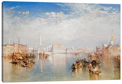 View of Venice: The Ducal Palace, Dogana and Part of San Giorgio, 1841  Canvas Art Print