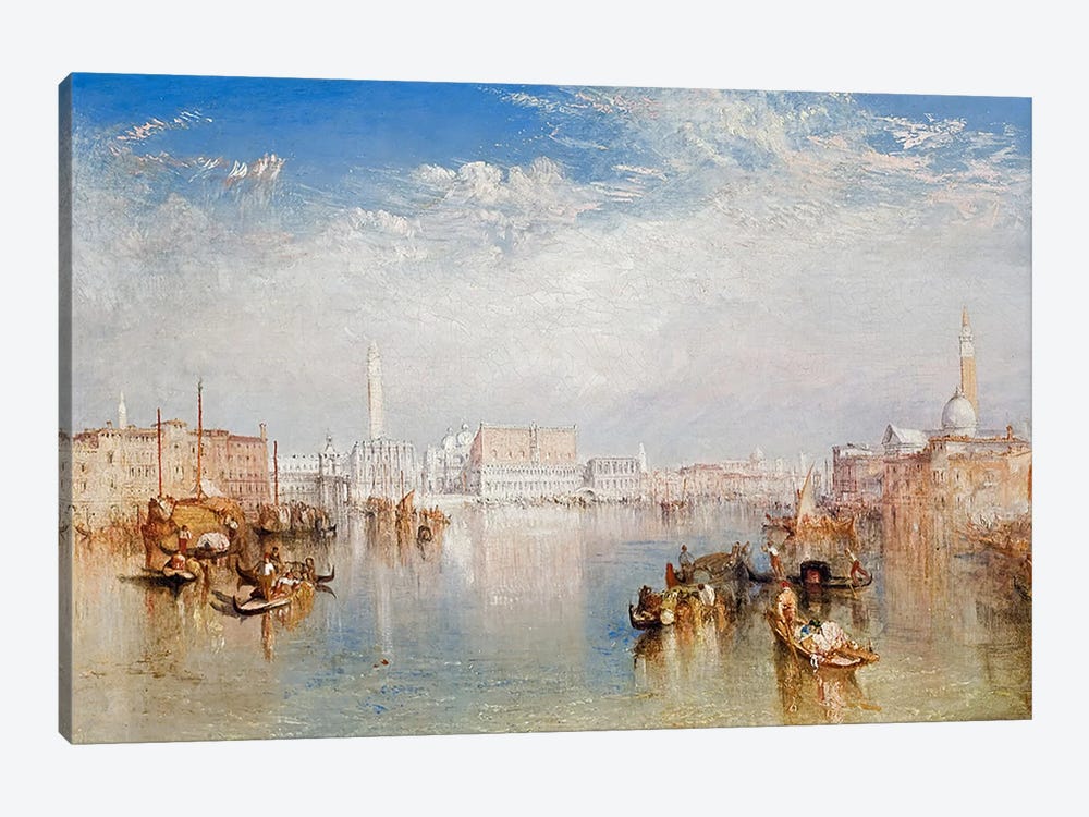 View of Venice: The Ducal Palace, Dogana and Part of San Giorgio, 1841  by J.M.W. Turner 1-piece Canvas Print