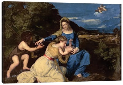 The Virgin and Child with Saints, 1532  Canvas Art Print - Renaissance Art
