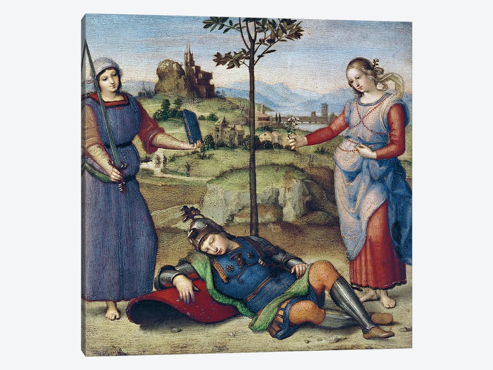 Vision of a Knight, c.1504  by Raphael 1-piece Canvas Print