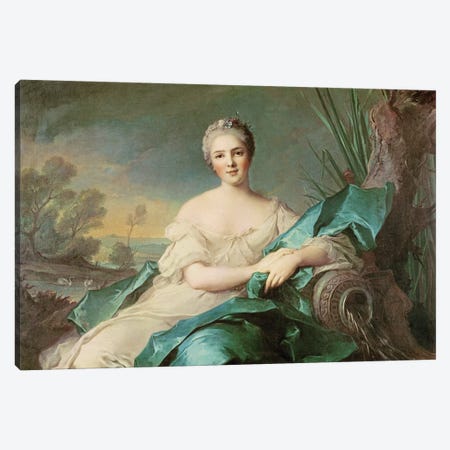 Victoire de France as the element of Water, 1750-1  Canvas Print #BMN3231} by Jean-Marc Nattier Canvas Artwork