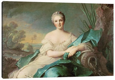 Victoire de France as the element of Water, 1750-1  Canvas Art Print