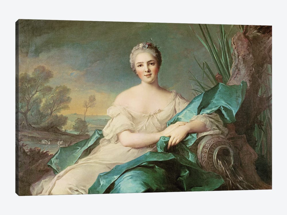 Victoire de France as the element of Water, 1750-1  by Jean-Marc Nattier 1-piece Canvas Art