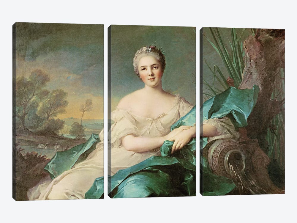 Victoire de France as the element of Water, 1750-1  3-piece Canvas Artwork