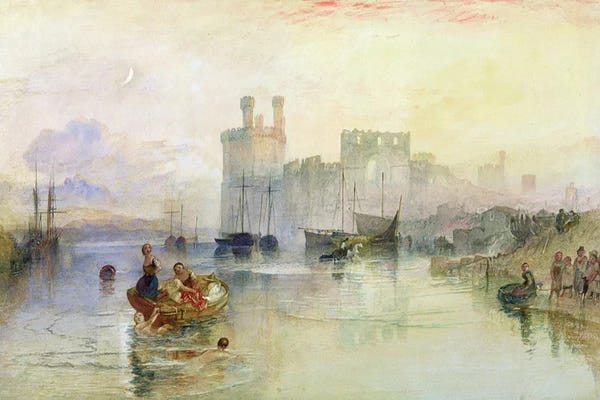 J.M.W. Turner: View of Carnarvon Castle  by J.M.W. Turner