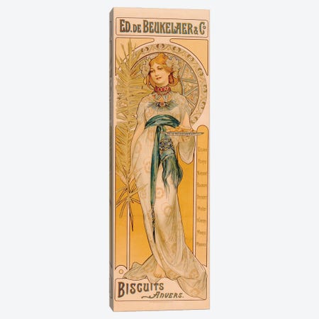 Poster advertising Ed. de Beukelaer & Co. Biscuits Anvers, printed by F. Champenois, Paris, c.1899  Canvas Print #BMN3249} by French School Canvas Print
