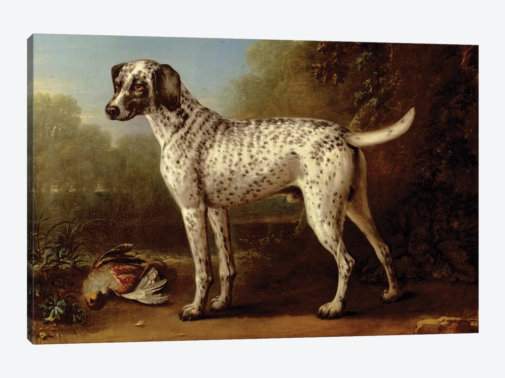 Grey spotted hound, 1738  by John Wootton 1-piece Canvas Artwork