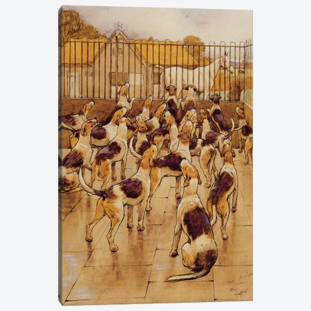 The Hounds began suddenly to howl in chorus  Canvas Print #BMN3283} by Cecil Charles Windsor Aldin Canvas Print