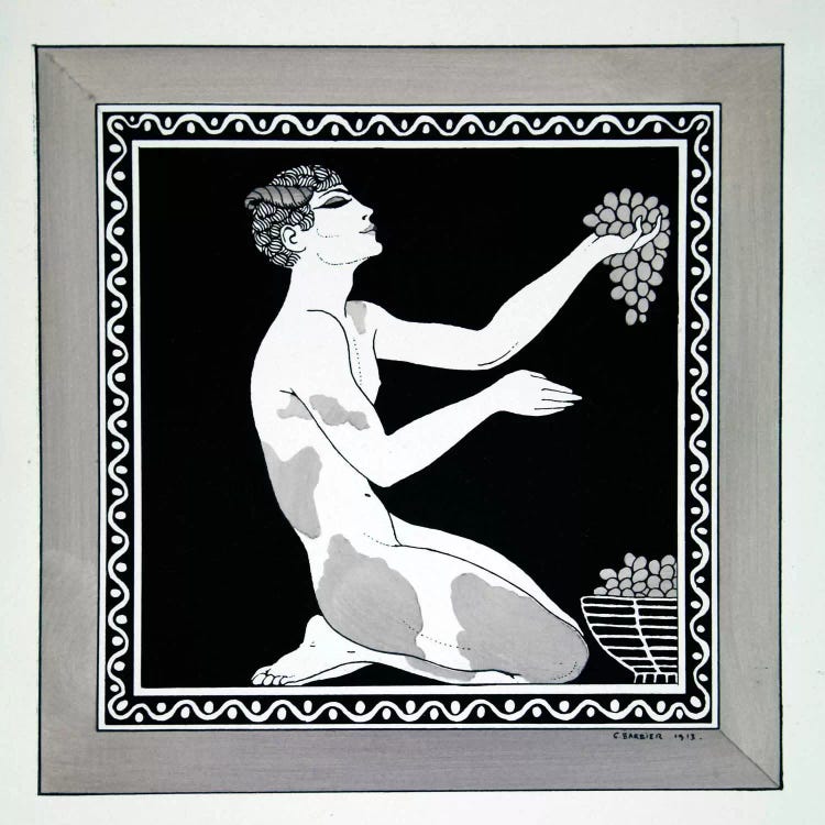 L'Apres-midi d'un Faune from the series 'Designs on the dances of Vaslav Nijinsky' (1889-1950)