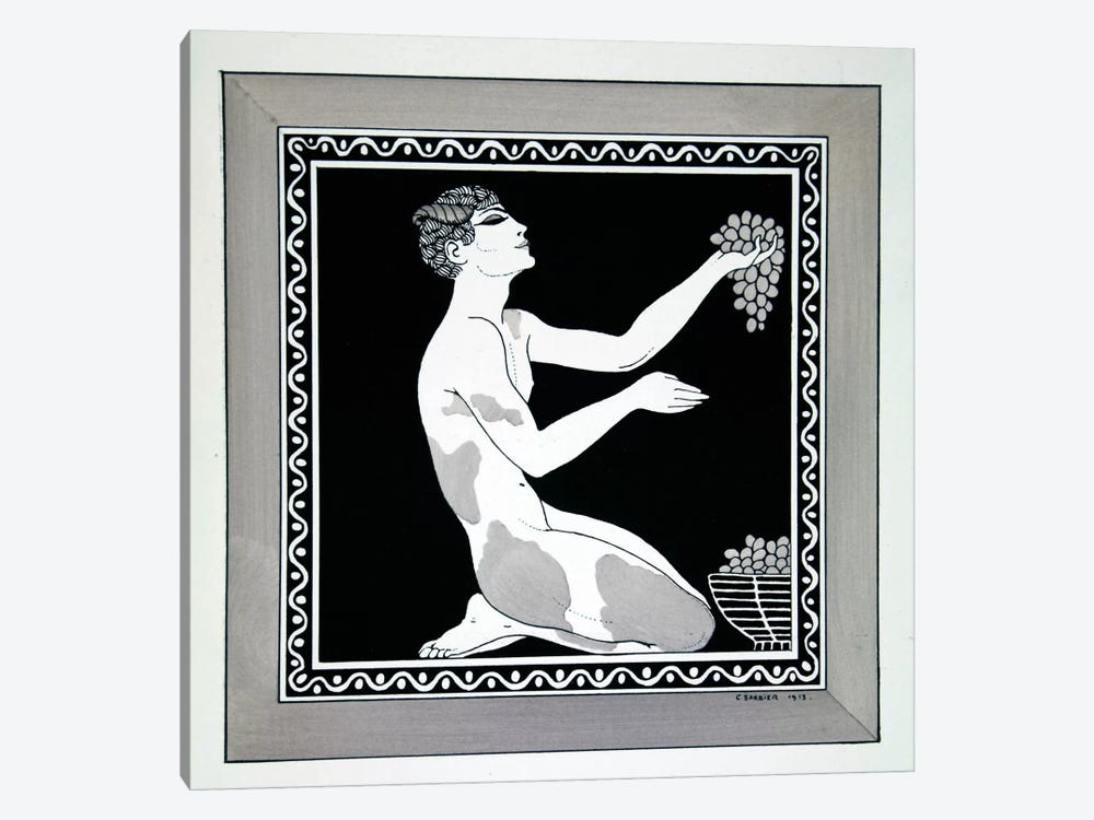 L'Apres-midi d'un Faune from the series 'Designs on the dances of Vaslav Nijinsky' (1889-1950) by George Barbier 1-piece Canvas Print