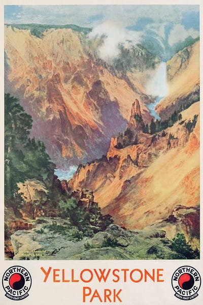 National Parks: Yellowstone Park, 1934  by Thomas Moran