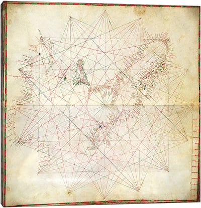Map of the Adriatic Sea  Canvas Art Print - Celestial Maps