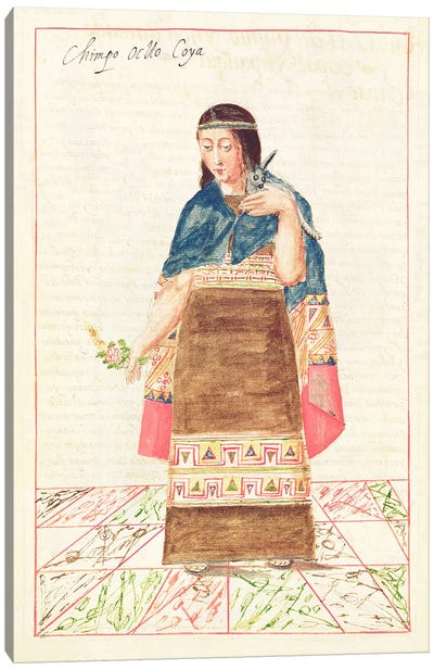 Illustration From Historia y Genealogia Real de los Reyes Incas del Peru Canvas Art Print