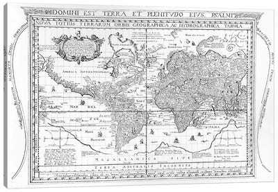 Nova Totius Terrarum Orbis Geographica Ac Hydrographica Tabula, 1642  Canvas Art Print - Dutch School