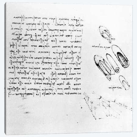Fol. 49v from the Codex Arundel 263, 1490s-1518  Canvas Print #BMN3380} by Leonardo da Vinci Canvas Artwork