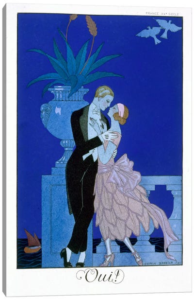 Yes! 1921 (colour litho) Canvas Art Print - Art Deco