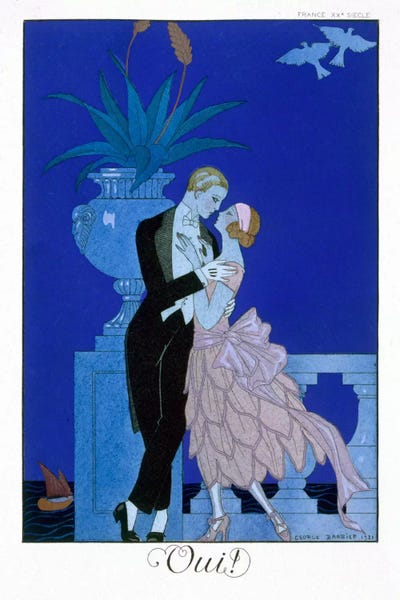 George Barbier: Yes! 1921 (colour litho) by George Barbier