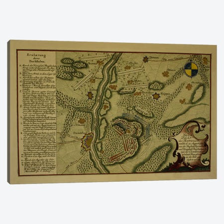 Plan of the Battle of Kunersdorf, August 12th, 1759, 1759  Canvas Print #BMN3417} by German School Art Print