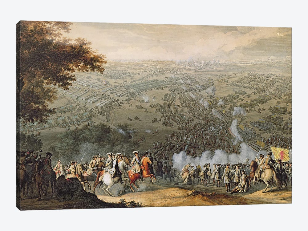The Battle of Poltava, engraved by one of the Nicolas Larmessin family, 1709  1-piece Canvas Art Print