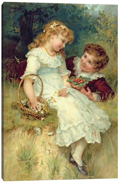 Sweethearts, from the Pears Annual, 1905 Canvas Art Print