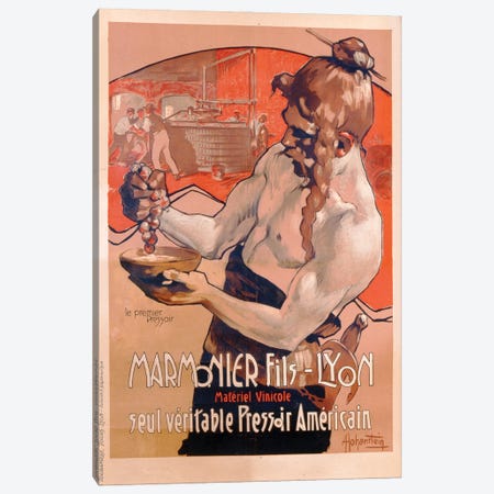 Advertisement for Marmonier Fils-Lyon, printed by Imp. Tourangelle, Tours, c.1910  Canvas Print #BMN3450} by Adolfo Hohenstein Canvas Artwork
