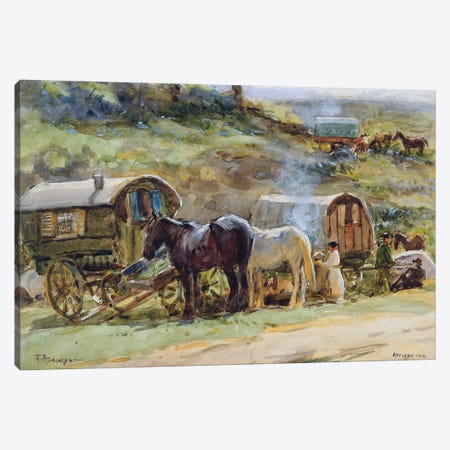 Gypsy Encampment, Appleby, 1919  Canvas Print #BMN3456} by John Atkinson Art Print