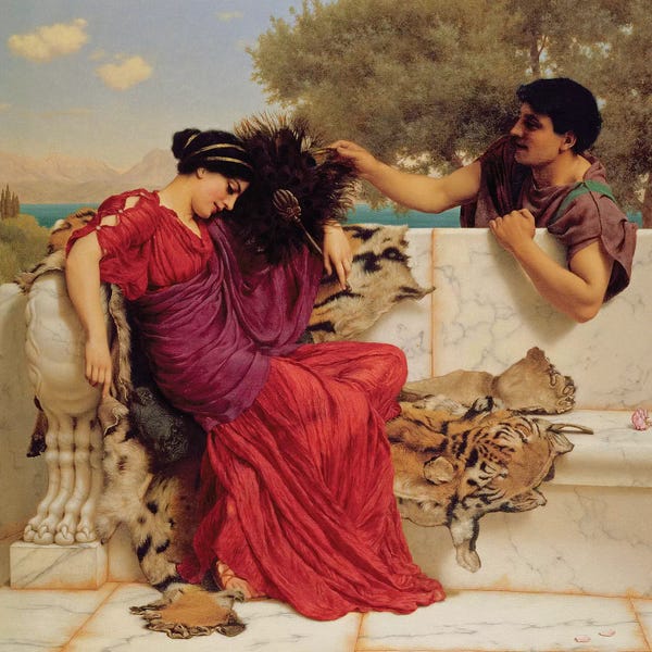 John William Godward: The Old, Old Story, 1903  by John William Godward