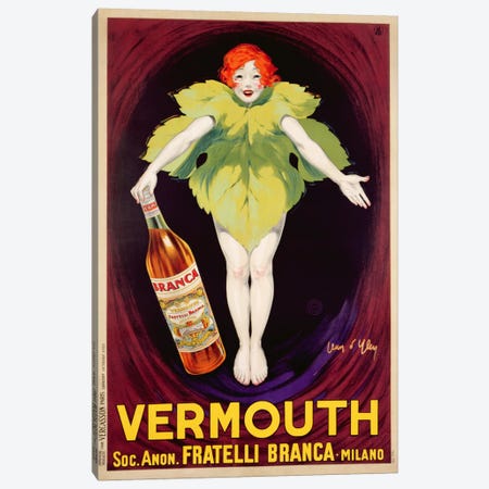 Poster advertising 'Fratelli Branca' vermouth, 1922  Canvas Print #BMN3462} by Jean D'Ylen Art Print