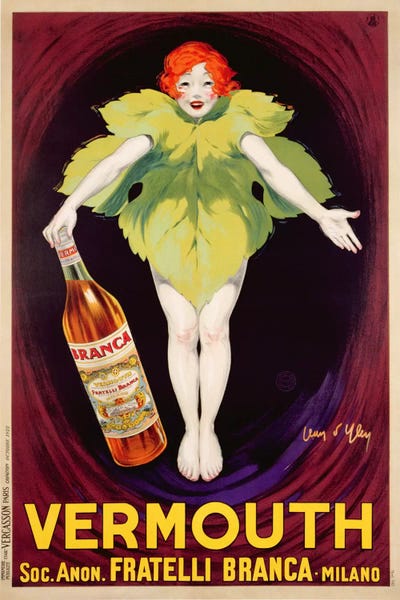 Vintage Kitchen Posters: Poster advertising 'Fratelli Branca' vermouth, 1922  by Jean D'Ylen