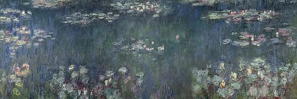 Spring: Waterlilies: Green Reflections, 1914-18 P by Claude Monet