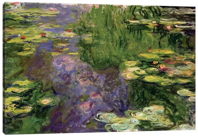 Waterlilies  Canvas Art Print - Impressionism Art