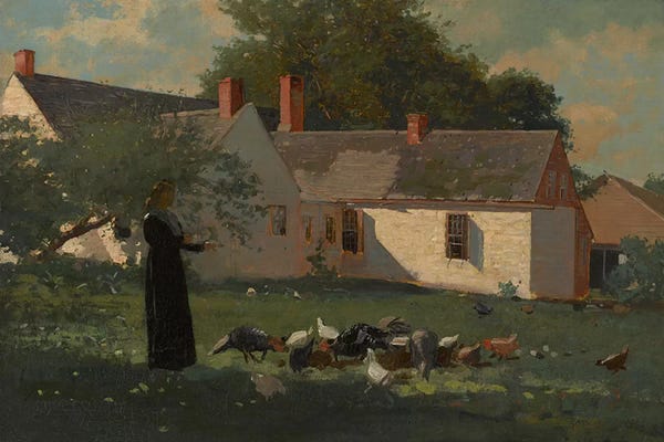 Realism: Farmyard Scene, c.1874  by Winslow Homer