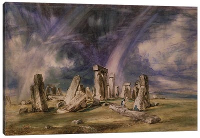 Stonehenge, 1835  Canvas Art Print - Ancient Ruins Art