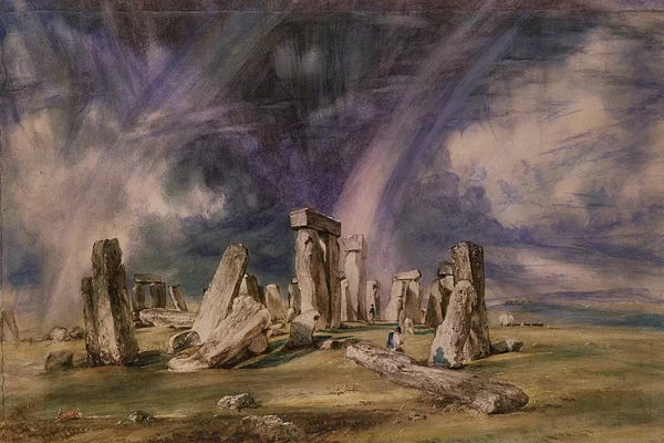 England: Stonehenge, 1835  by John Constable