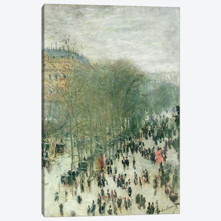 Boulevard des Capucines, 1873-4  Canvas Print #BMN3532} by Claude Monet Canvas Print