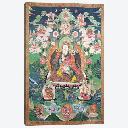Tanka of Padmasambhava, c.749 AD  Canvas Print #BMN3534} by Tibetan School Canvas Wall Art